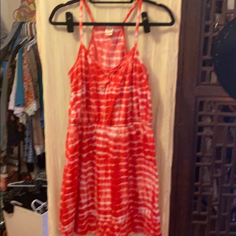 Mossimo  Red and white tie dyed summer dress ♥️